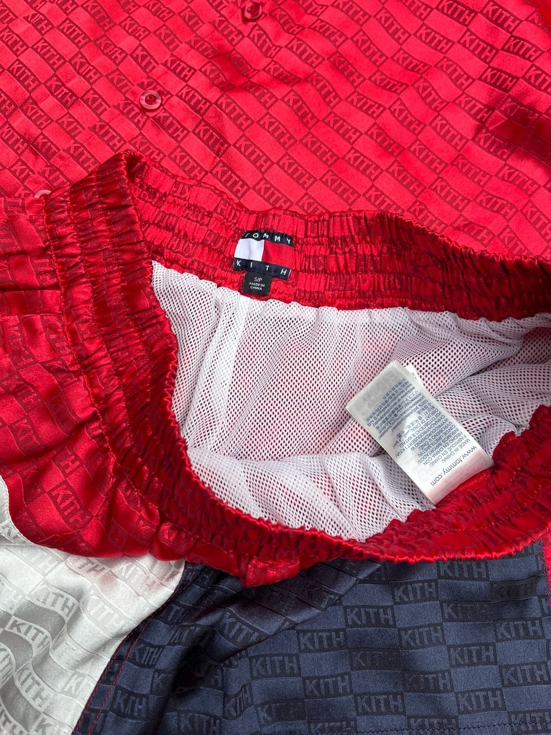 Kith X Tommy Hilfiger Satin Monogram Shirt Set and shorts Size S 3