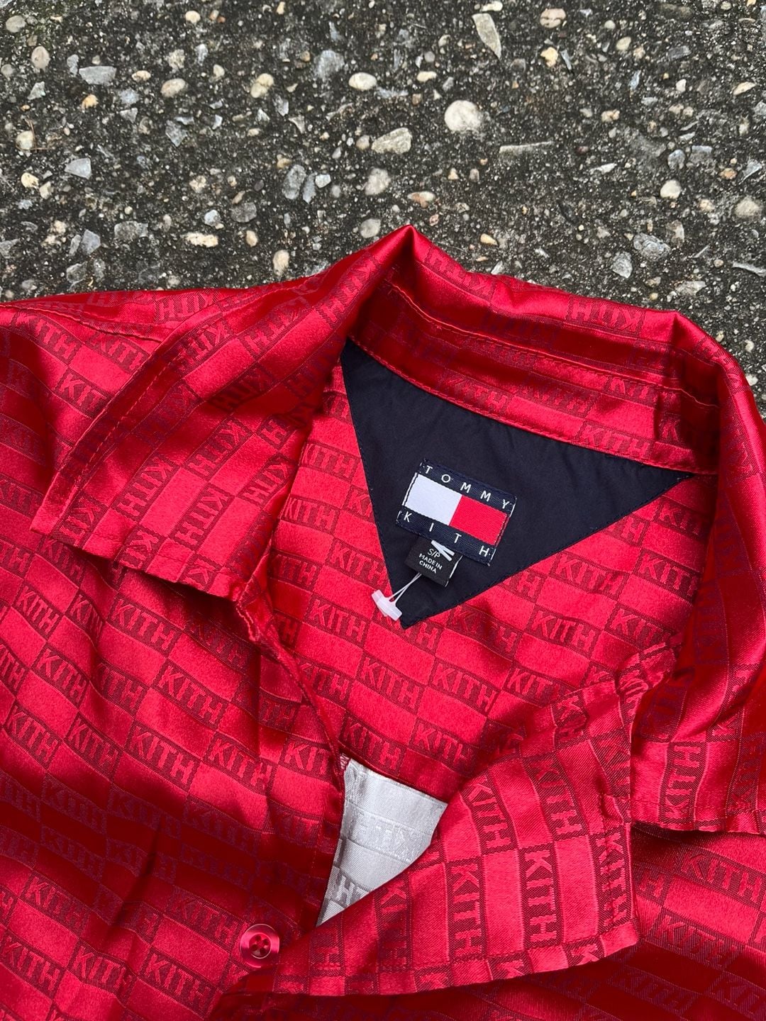 Kith X Tommy Hilfiger Satin Monogram Shirt Set and shorts Size S 4