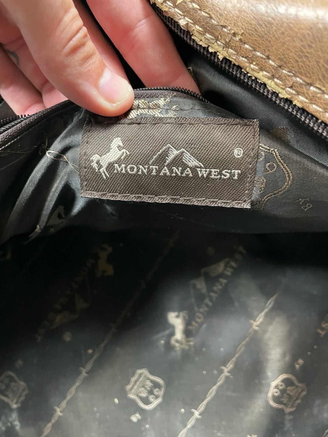Montana West Western Horse Conceal Carry Tote Bag Brown 3