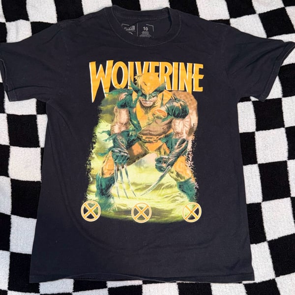 Marvel Wolverine T-Shirt Size 10 Black X-Men Graphic size 10-youth med