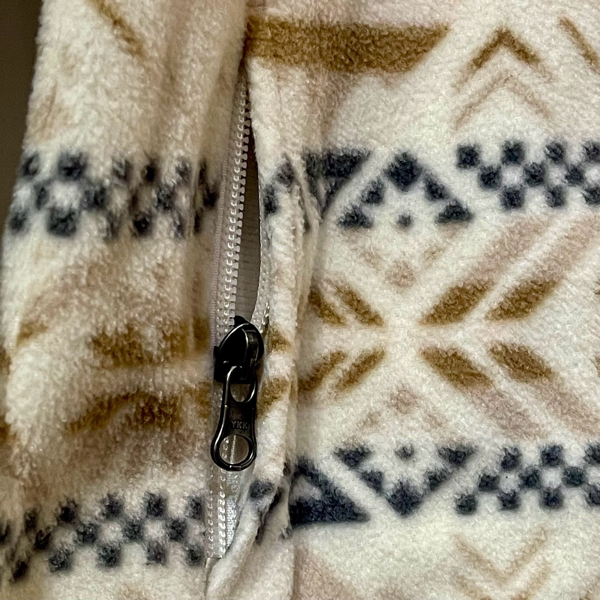 Columbia Benton Springs Printed Full Zip Fleece Jacket XS (6/8) White Brown 4