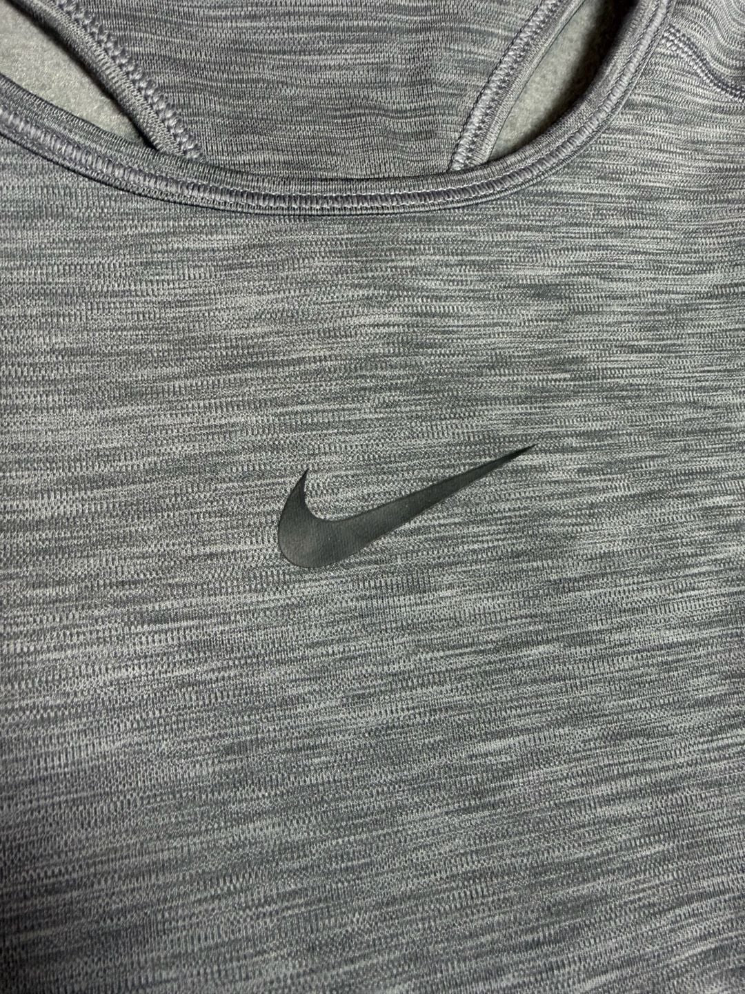 Nike Sports Bra Size M Gray Dri-FIT Racerback Workout Athletic 3