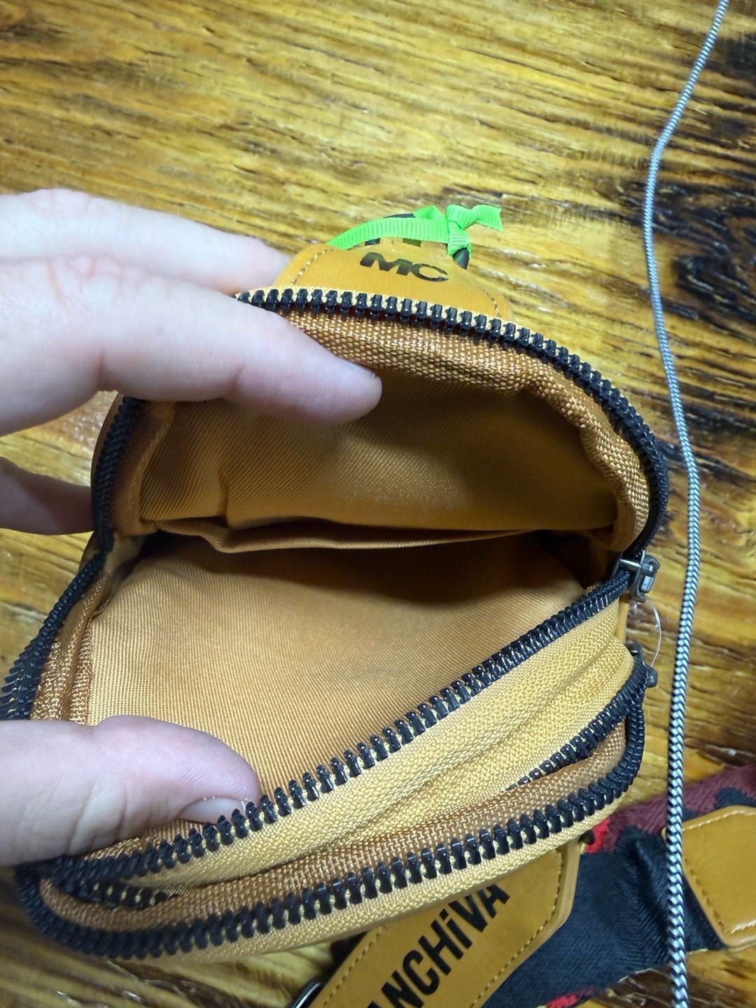 Milanchiva Streetwear y2k Crossbody Bag Tan Faux Leather MC Sling Purse 7