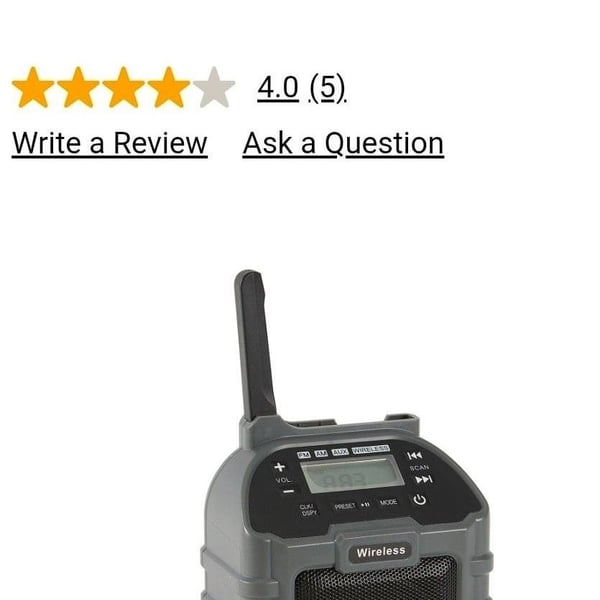 Klutch Dual-Power Wireless Jobsite Radio KLiQ 20V 120V AC Bare Tool