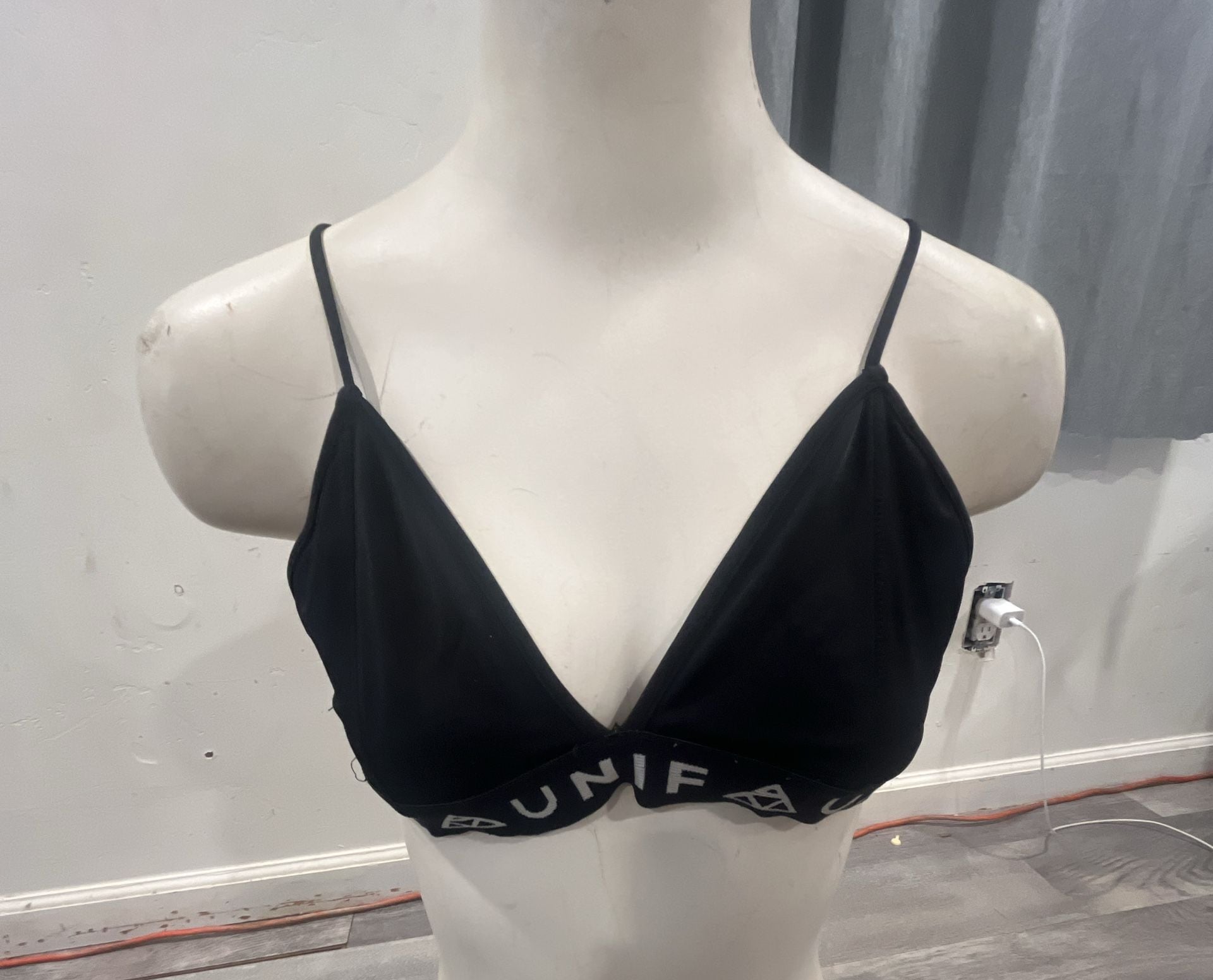 UNIF Badsport Black Logo Bra Bralette 2