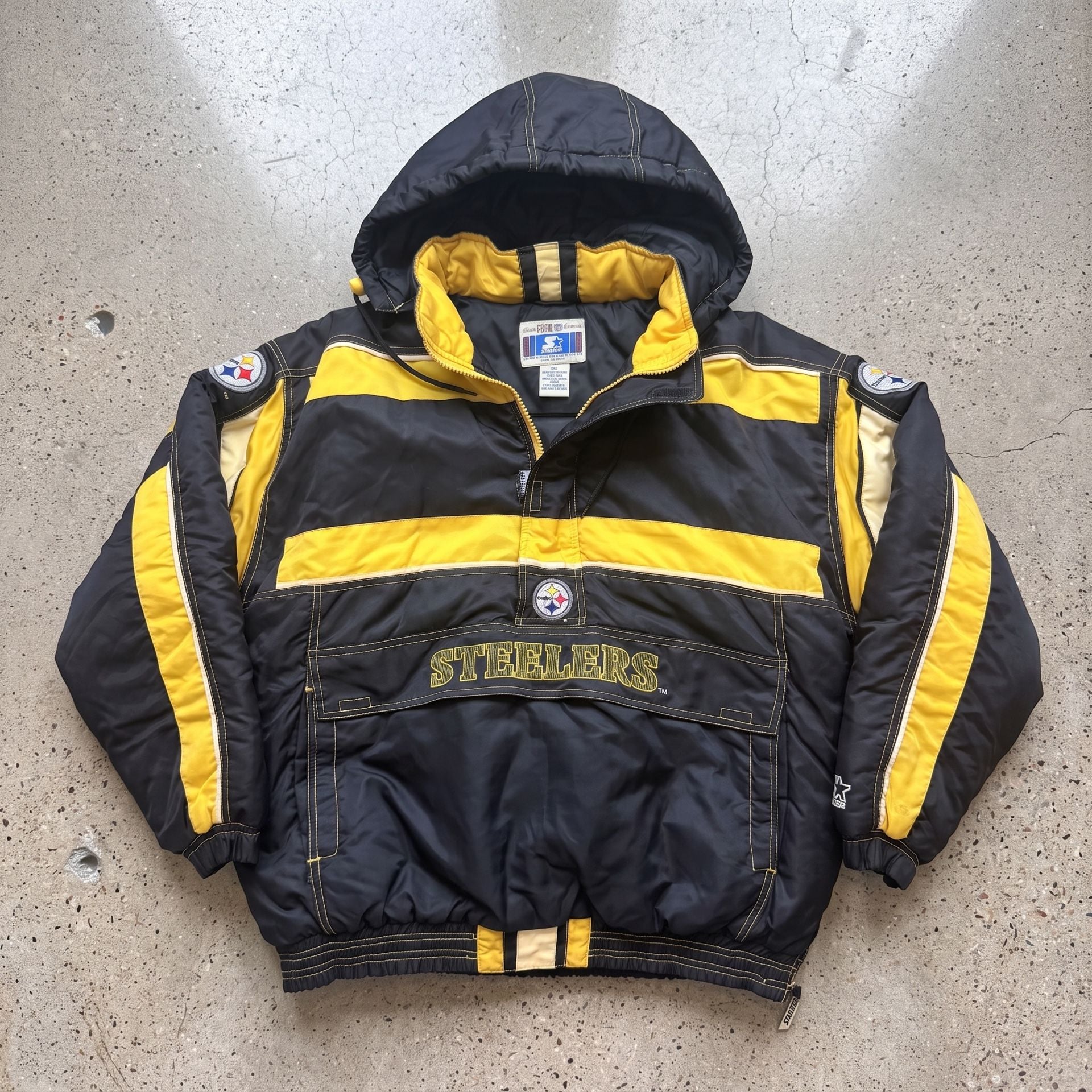 Starter Pittsburgh Steelers Jacket Size XL Vintage Anorak Puffer 2