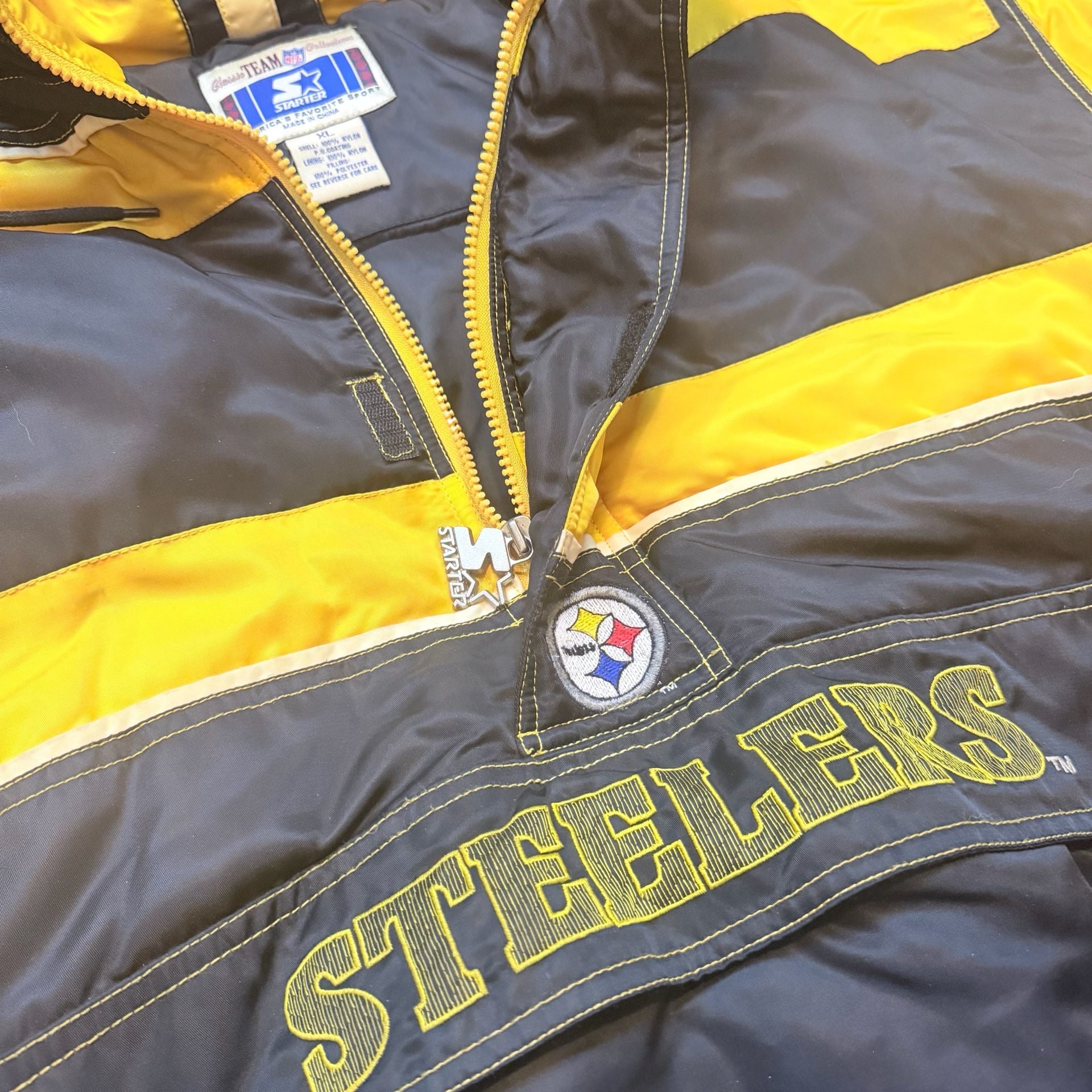 Starter Pittsburgh Steelers Jacket Size XL Vintage Anorak Puffer 3