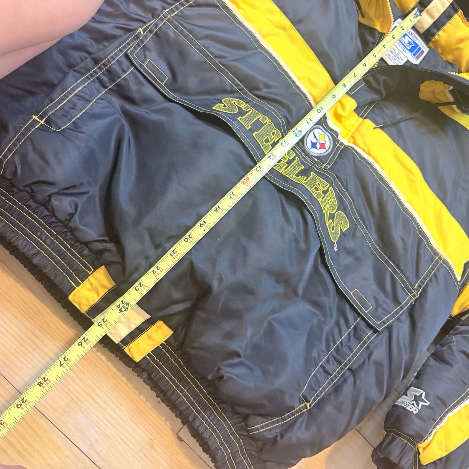 Starter Pittsburgh Steelers Jacket Size XL Vintage Anorak Puffer 4