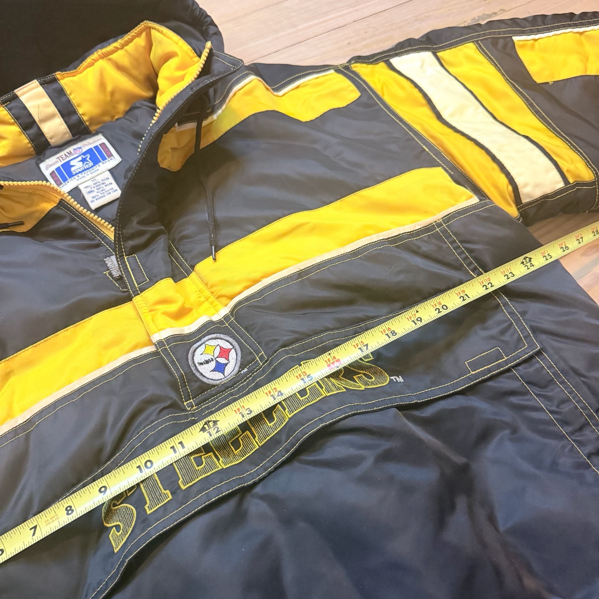 Starter Pittsburgh Steelers Jacket Size XL Vintage Anorak Puffer 5