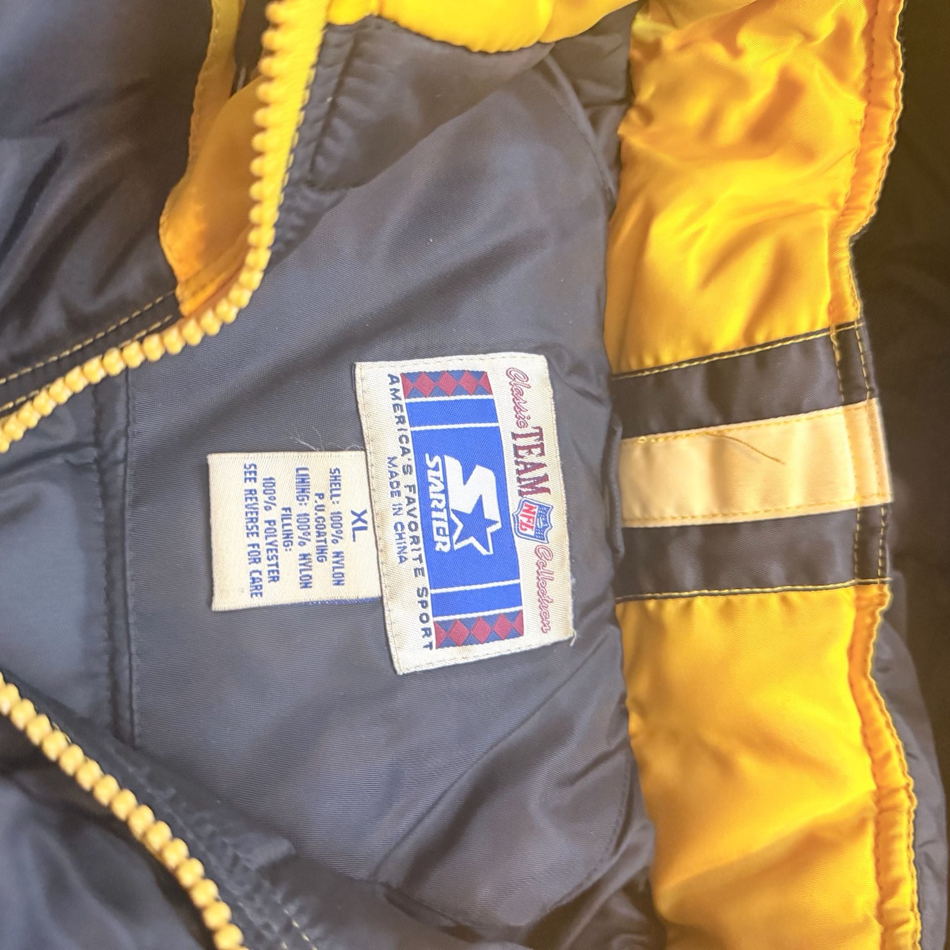 Starter Pittsburgh Steelers Jacket Size XL Vintage Anorak Puffer 6
