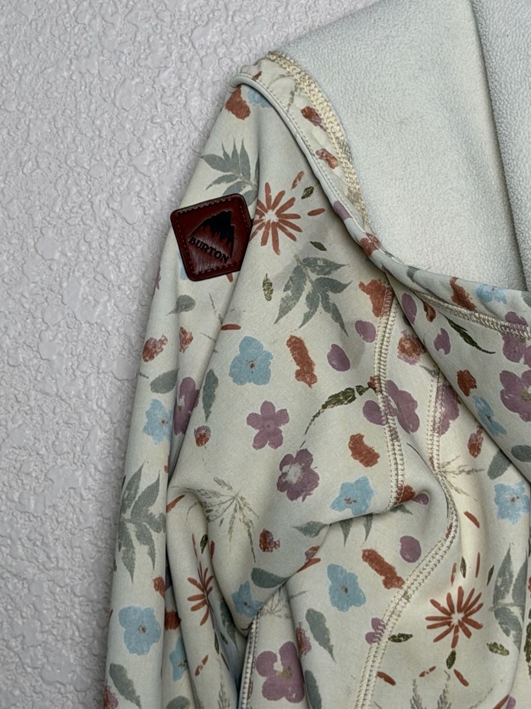Winter Burton kids Full-Zip Hoodie Size S Floral Fleece Jacket 8