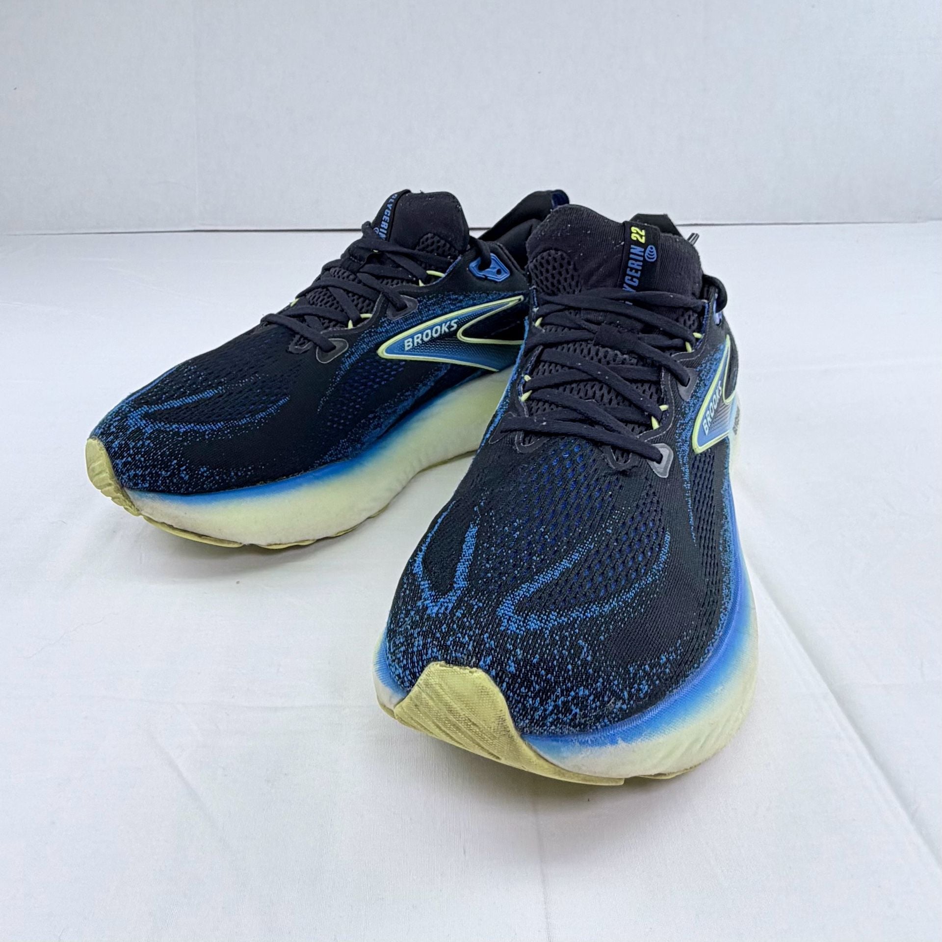 Brooks Glycerin 22 Men’s Running Shoes Black Blue Size 13 9