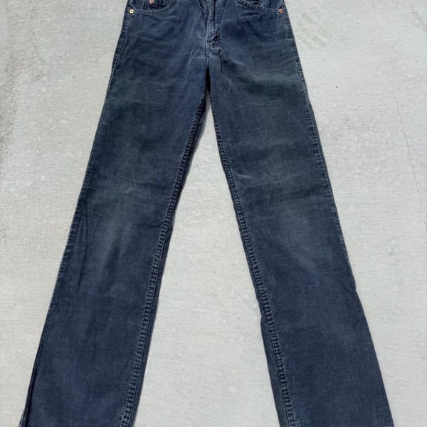 Vintage Levi's Corduroy Pants Size 28x32 Dark Navy Blue