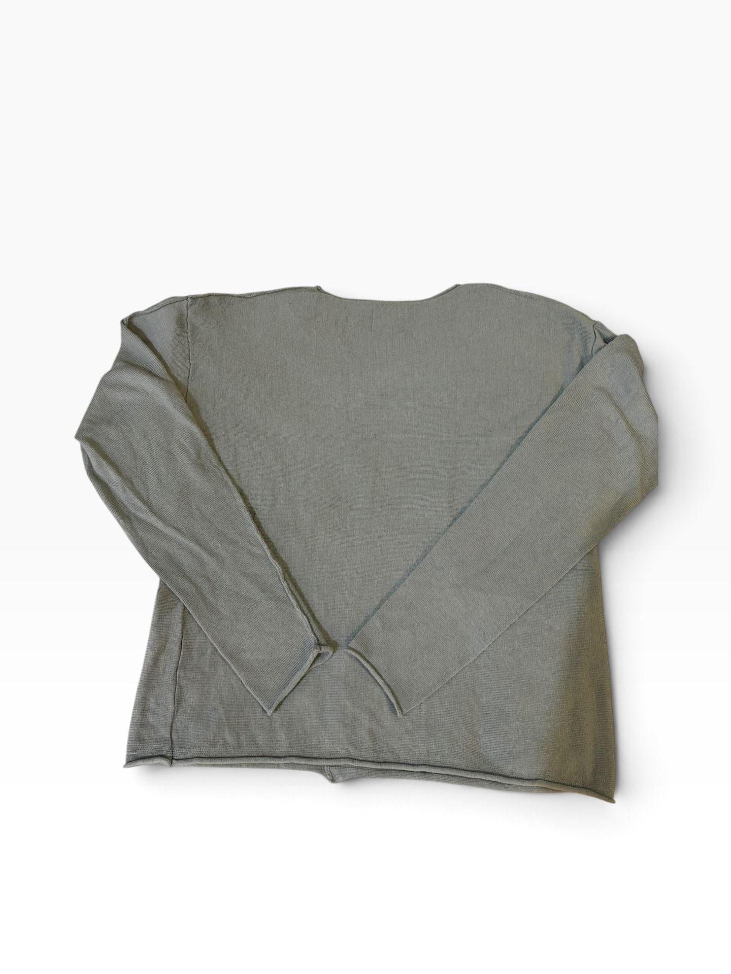 Allfenix V-Neck Sweater Size M Sage Green Knit Long Sleeve Lambs Wool Blend 7