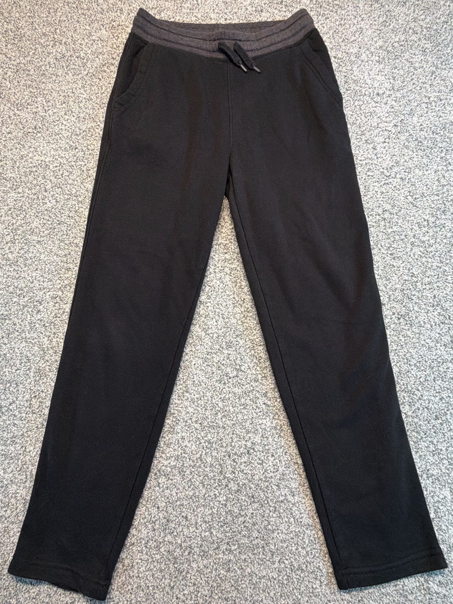 Old Navy Stretch Fleece Jogger Size XL 14-16 Black Drawstring Sweatpants. 2