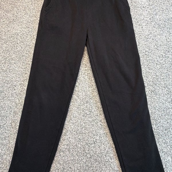 Old Navy Stretch Fleece Jogger Size XL 14-16 Black Drawstring Sweatpants. 