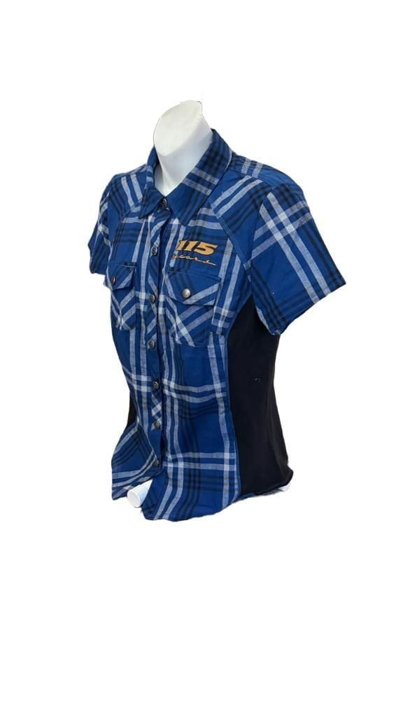 Harley-Davidson 115th Anniversary Plaid Button-Up Shirt Blue Medium 3