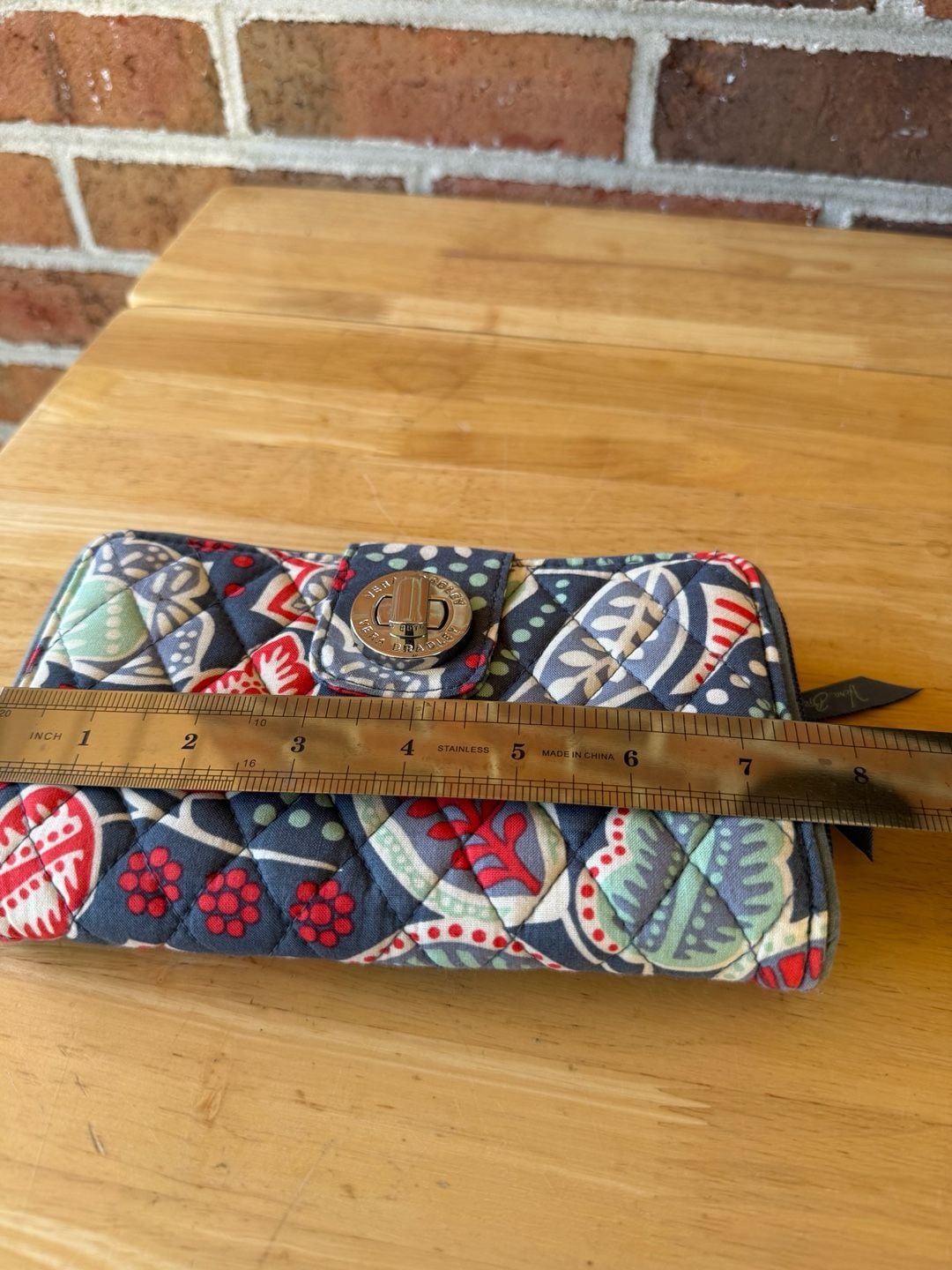 Vera Bradley Nomadic Floral Quilted Turn Lock Wallet 6