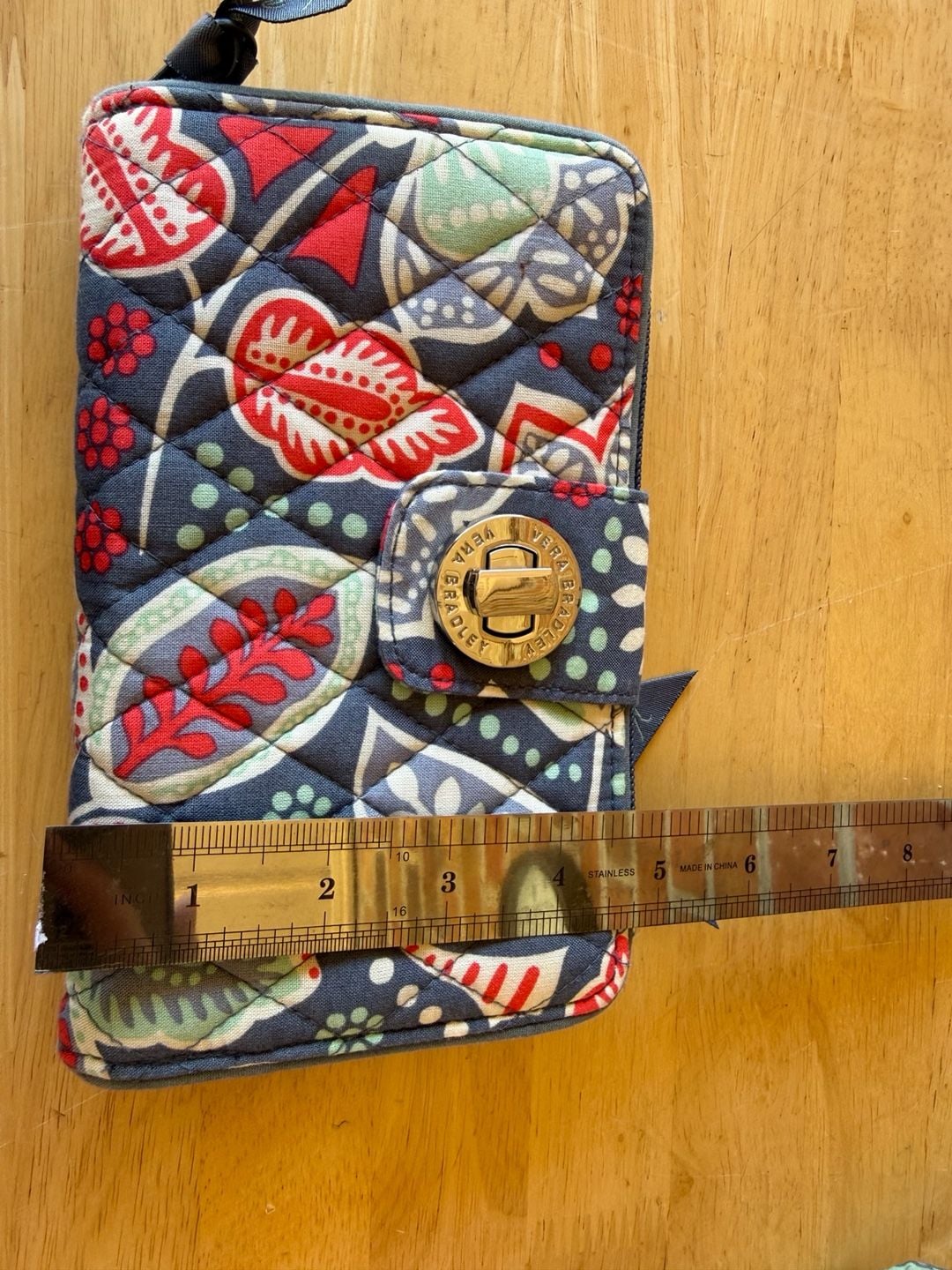 Vera Bradley Nomadic Floral Quilted Turn Lock Wallet 7