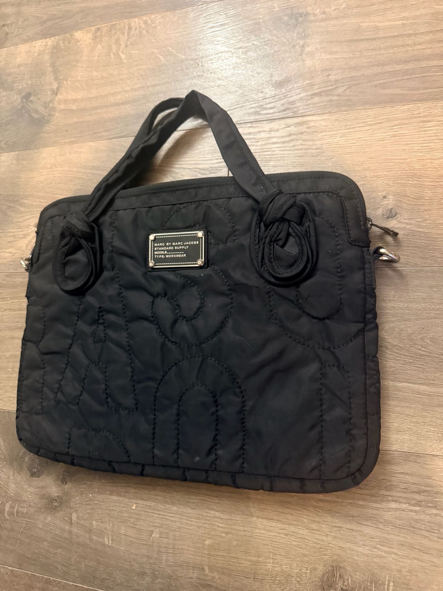 Marc By Marc Jacobs Black Quilted Laptop Bag Workwear 7