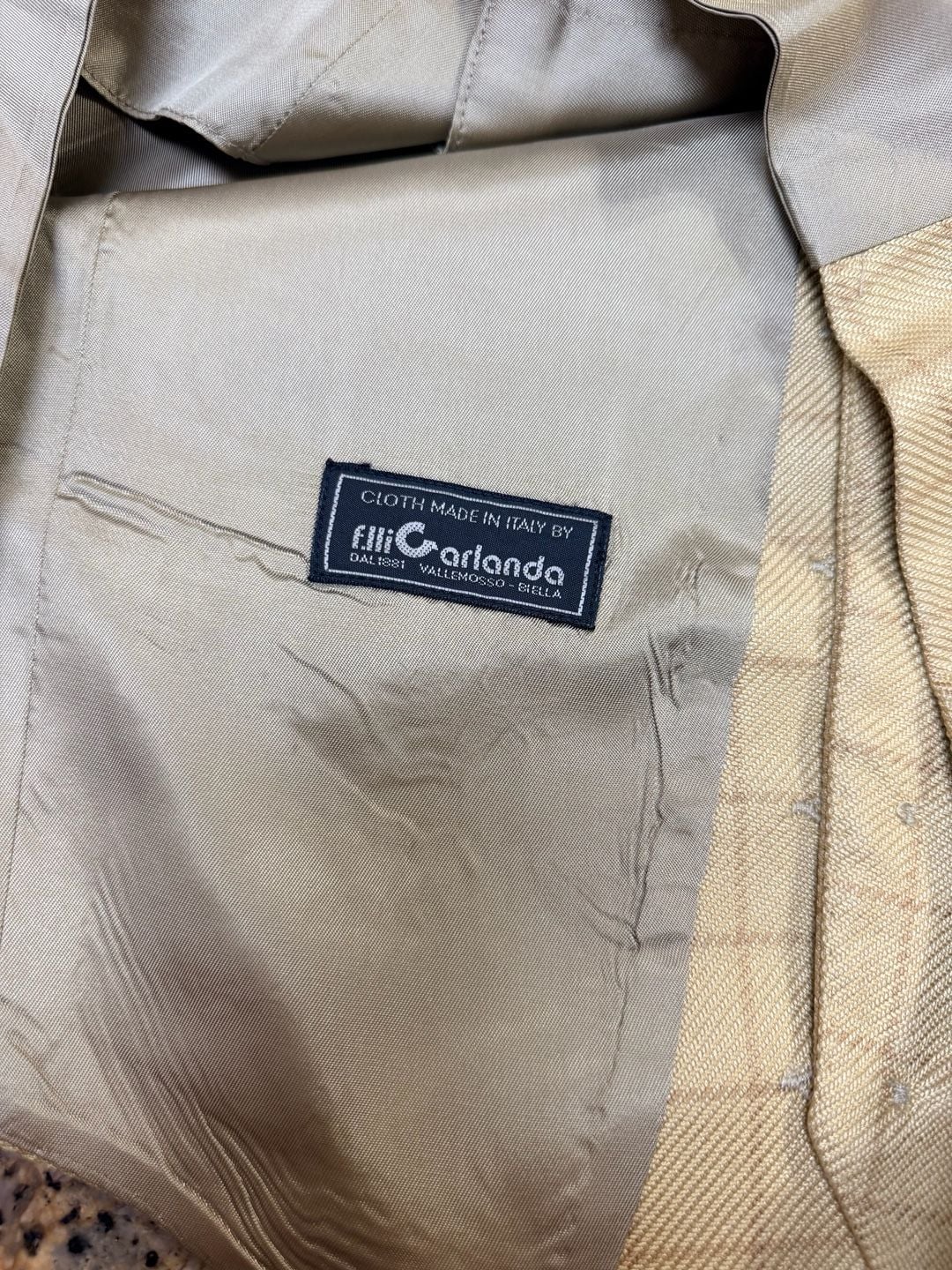 John W. Nordstrom Vest XLL Gold Tan Check Plaid Lapel Waistcoat 8