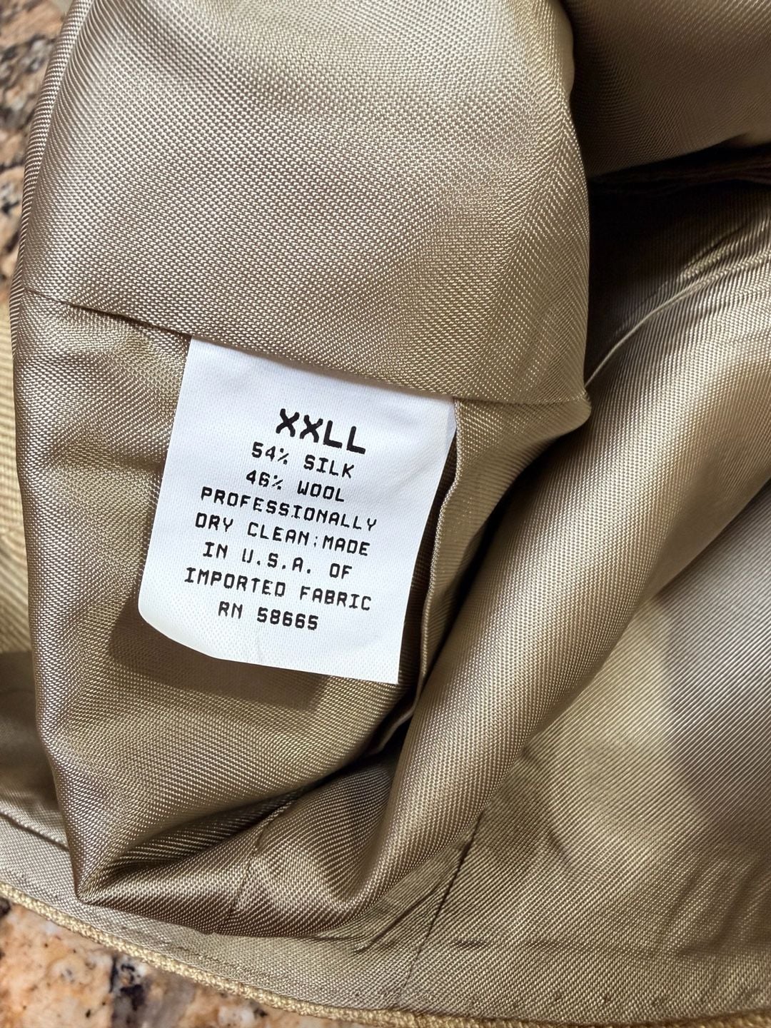 John W. Nordstrom Vest XLL Gold Tan Check Plaid Lapel Waistcoat 9