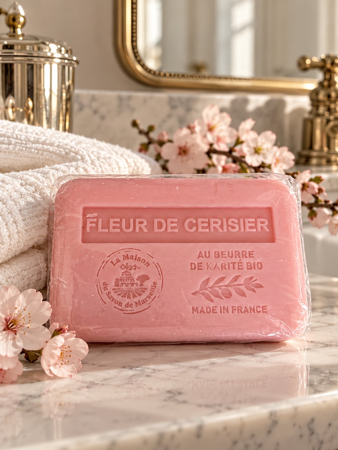 La Maison du Savon de Marseille Cherry Blossom Shea Butter Soap 250g 1