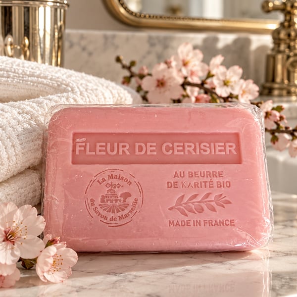 La Maison du Savon de Marseille Cherry Blossom Shea Butter Soap 250g
