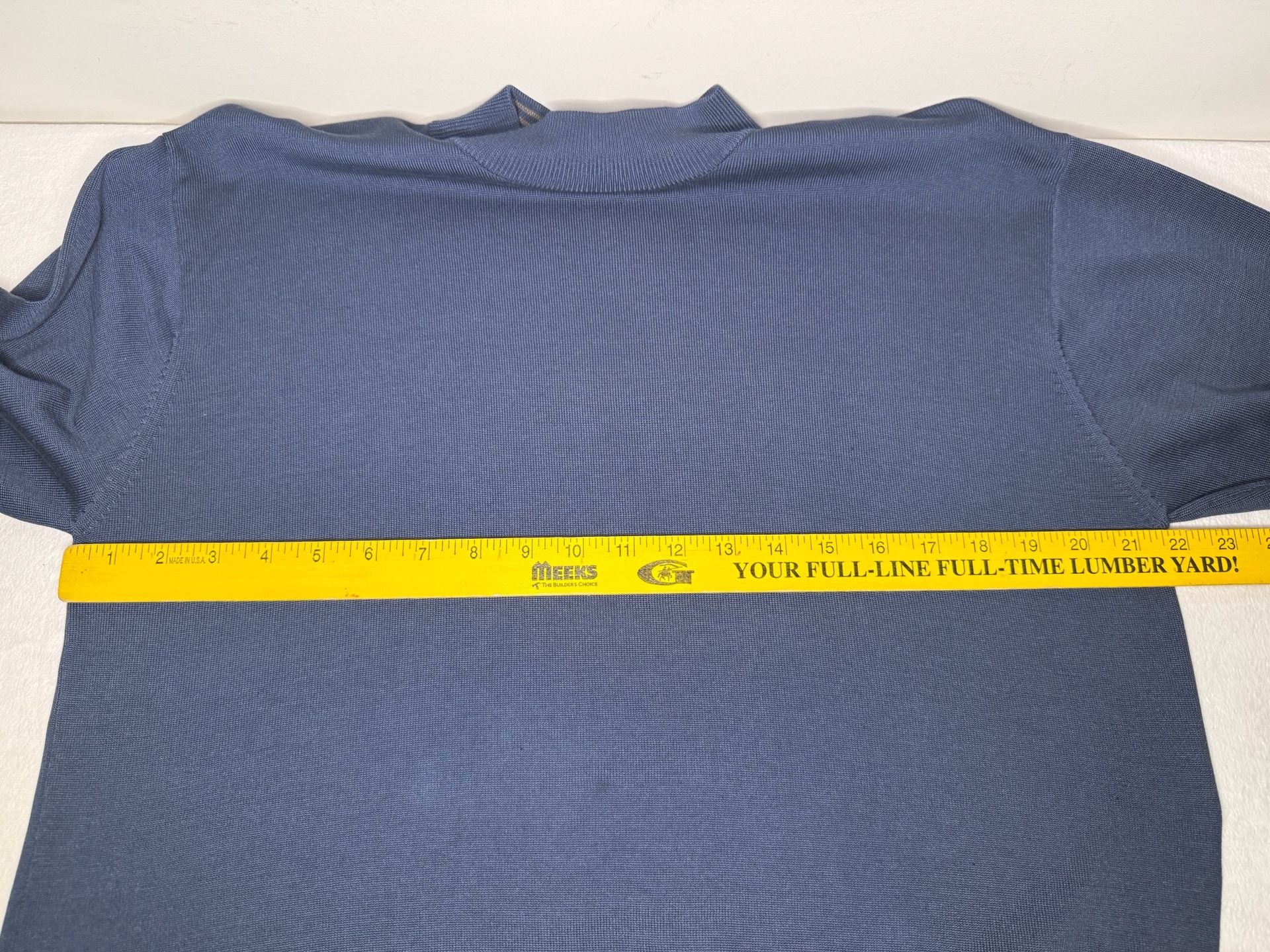 TravelSmith Navy Blue Mock Neck Sweater Size L Knit Pullover 5