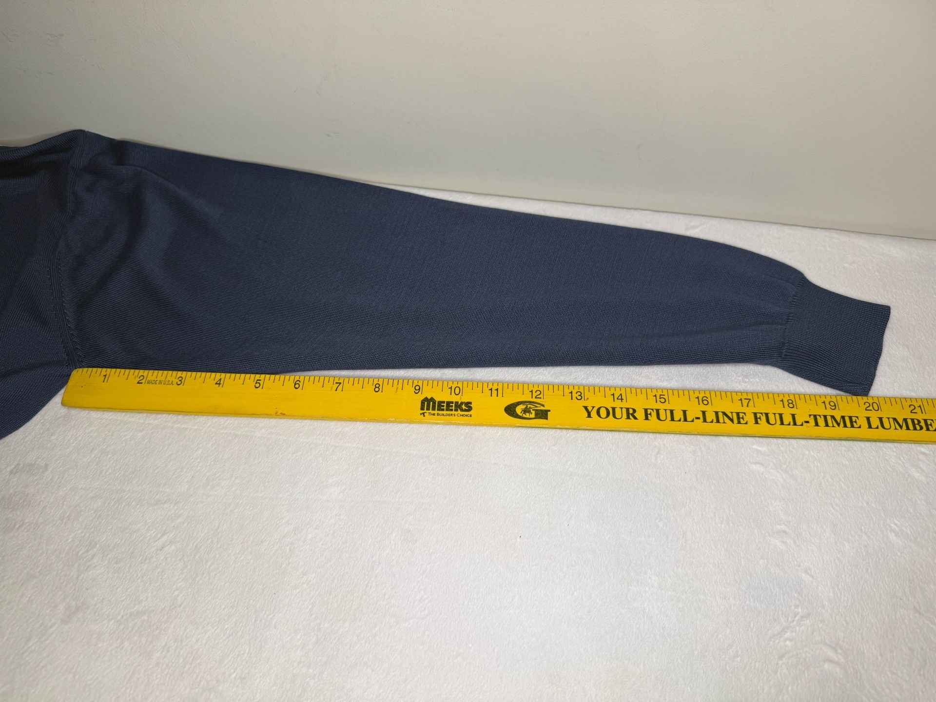 TravelSmith Navy Blue Mock Neck Sweater Size L Knit Pullover 6