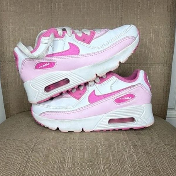 Nike Air Max 90 Little Kids Shoes FZ3558-100 White Pink
