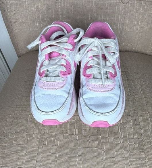 Nike Air Max 90 Little Kids Shoes FZ3558-100 White Pink 4