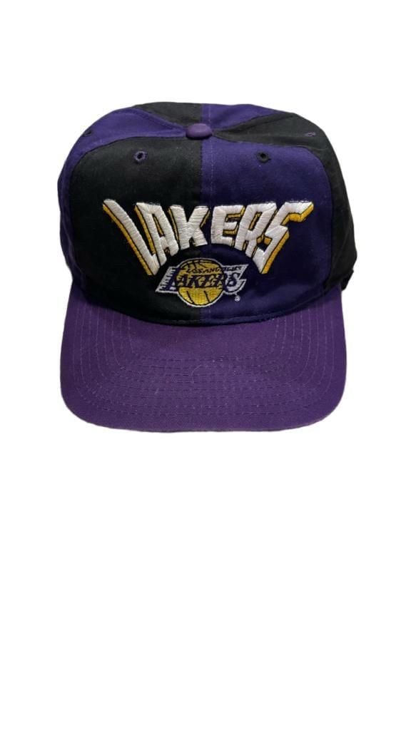 NBA Los Angeles Lakers Snapback Hat Purple Black Vintage 90s 2
