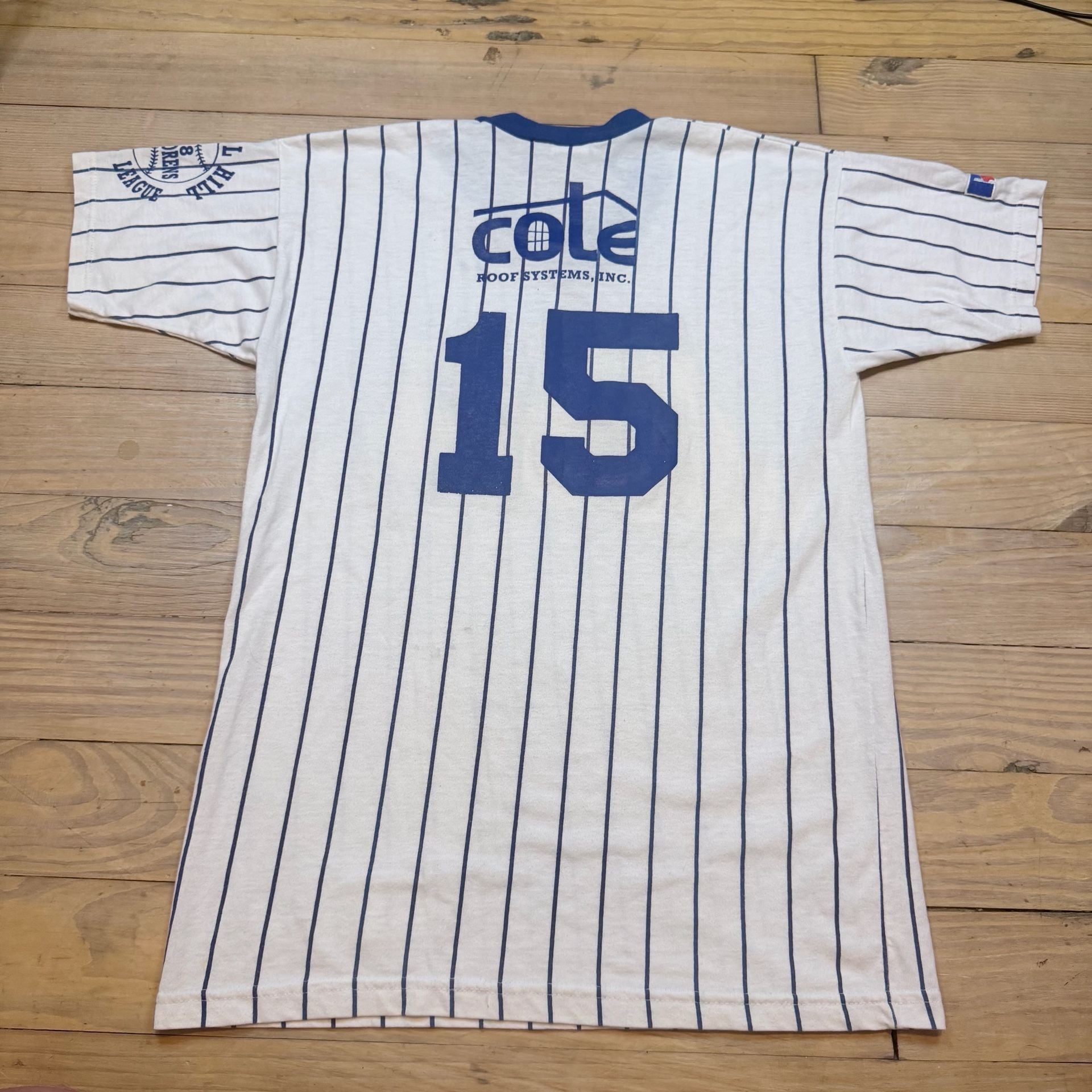 Russell Athletic New York Mets Pinstripe Baseball Jersey Size S White 5