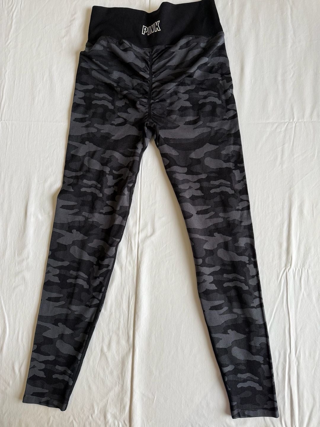 Pink VS Seamless Leggings Black Camo High Waisted Athleisure 2