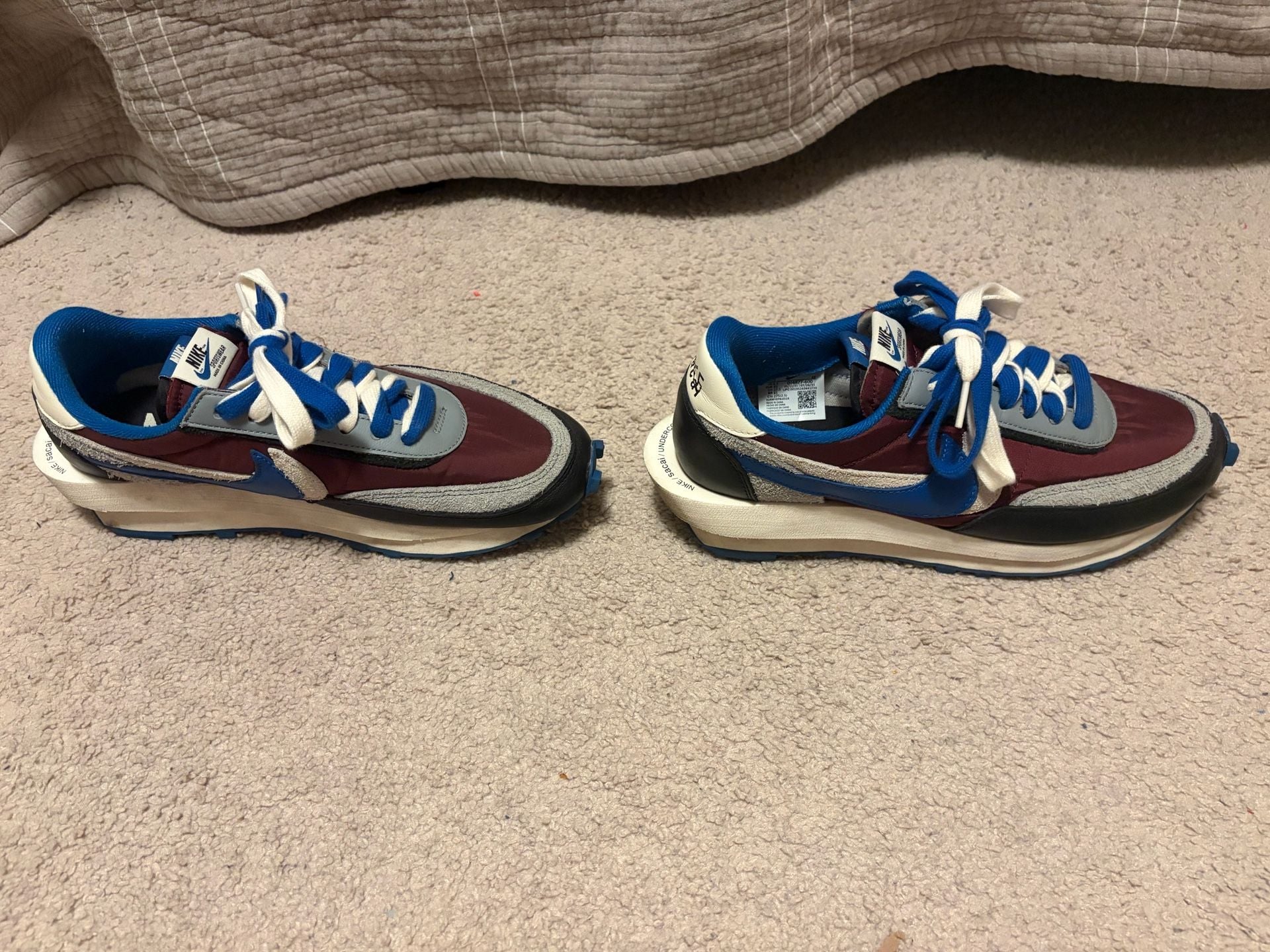 Nike LDWaffle x Sacai x Undercover Night Maroon Team Royal Size 9.5 Multicolor 7