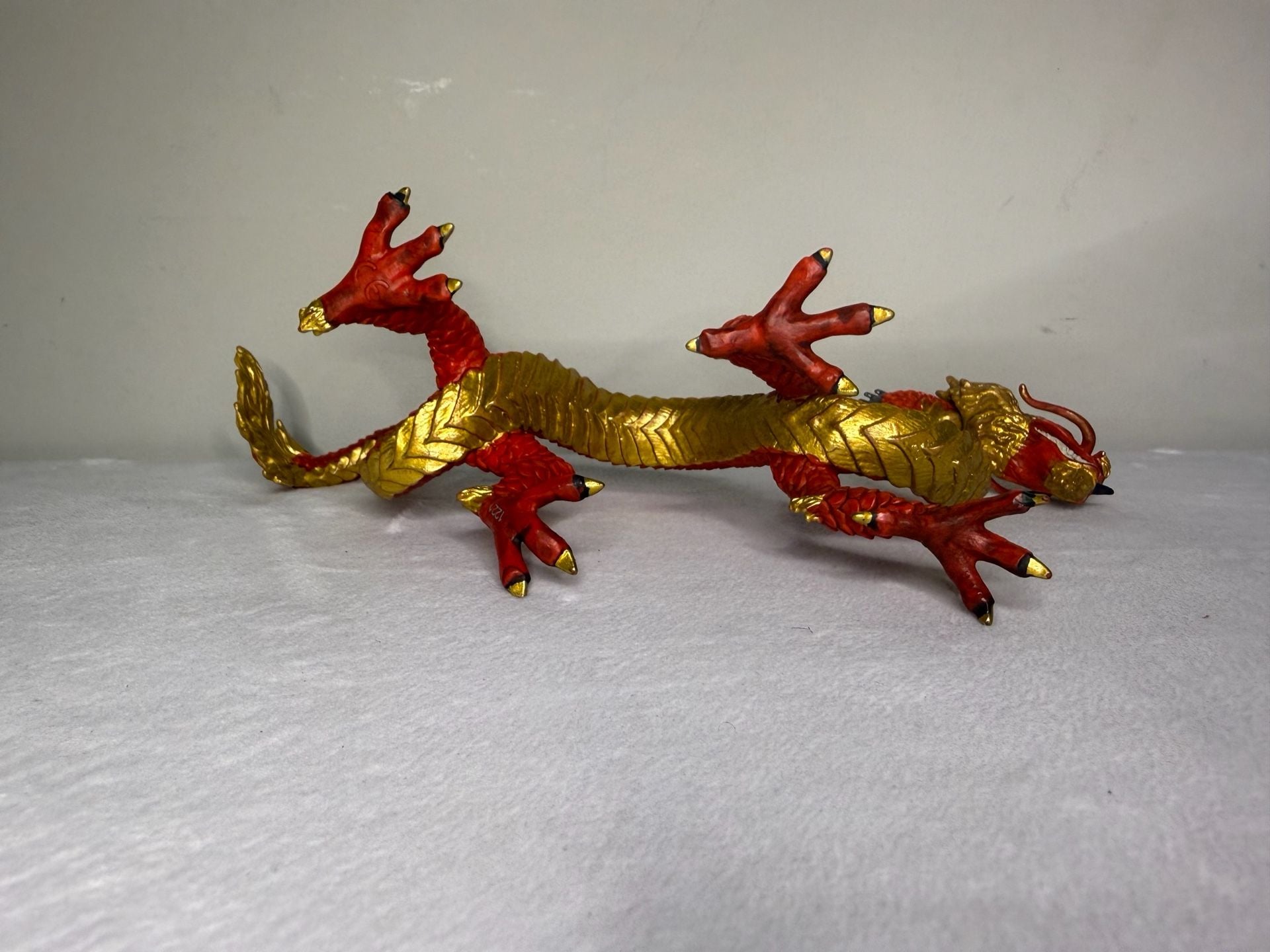 Safari Ltd. Horned Chinese Dragon Toy Figurine Red and Blue Set of 2 5