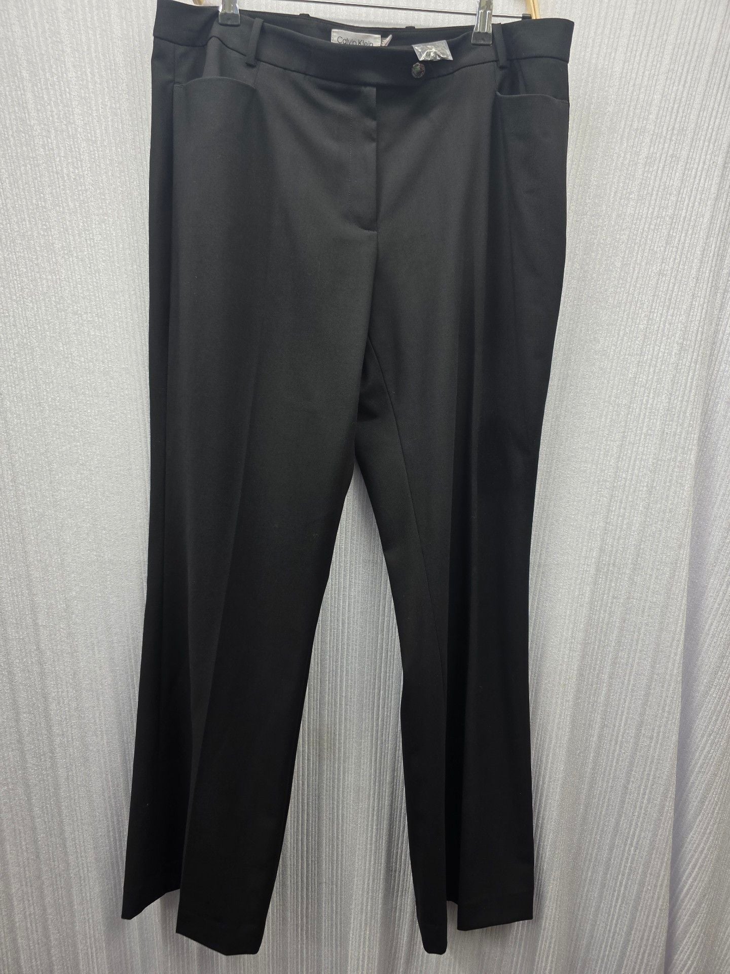 Calvin Klein Modern Fit Black Wool Blend Dress Pants Size 14 3