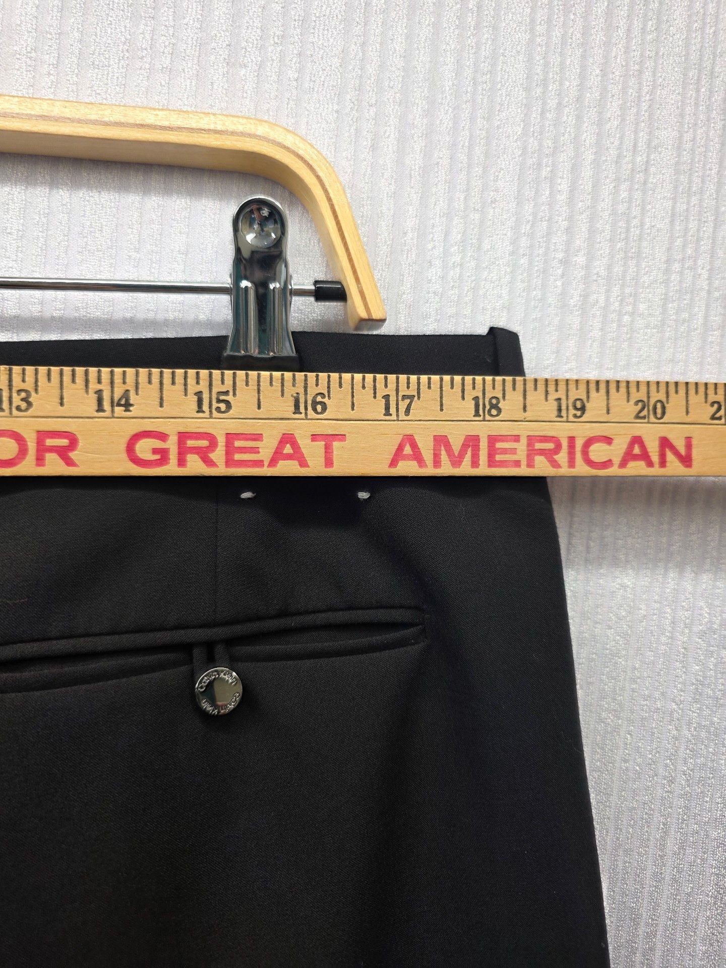 Calvin Klein Modern Fit Black Wool Blend Dress Pants Size 14 5