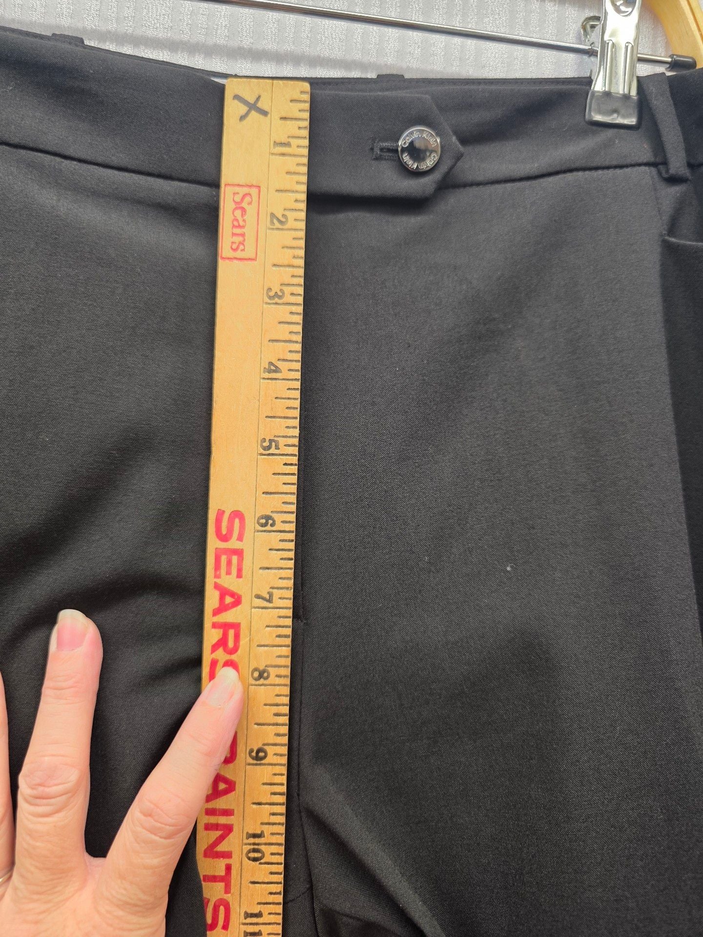 Calvin Klein Modern Fit Black Wool Blend Dress Pants Size 14 6