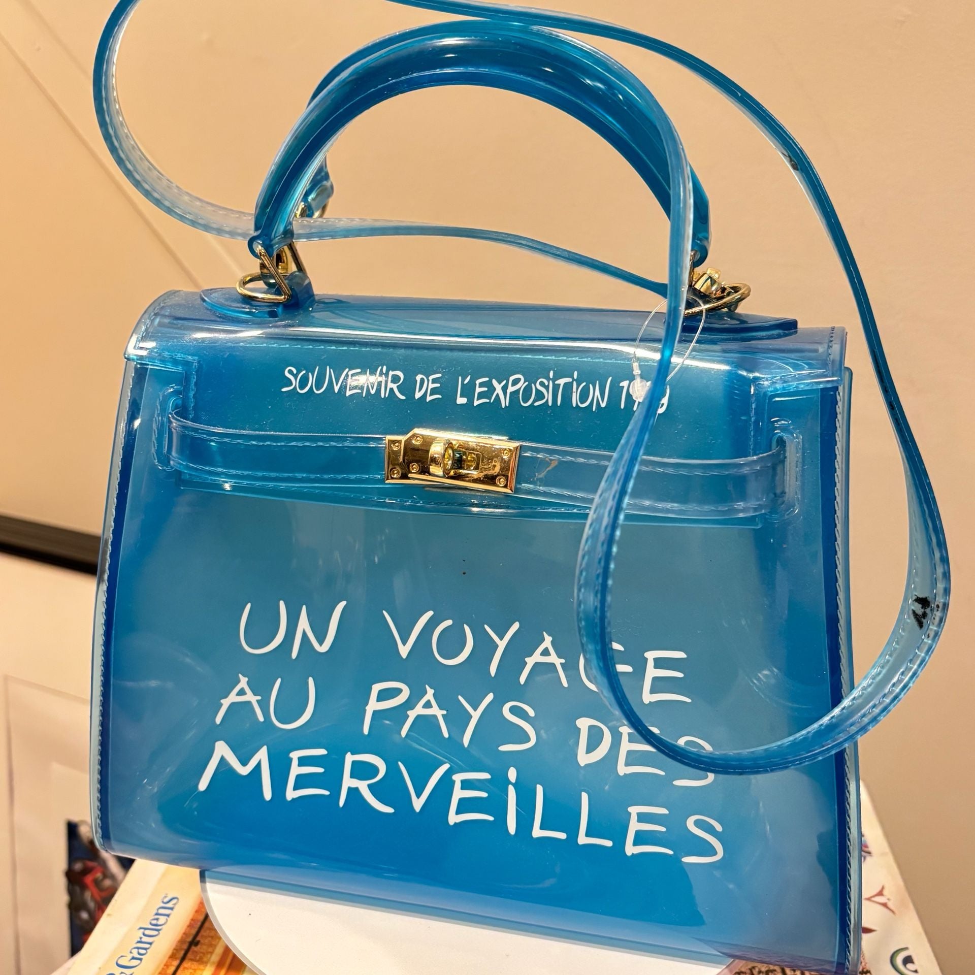 Un Voyage Jelly Transparent Crossbody Bag Blue 3