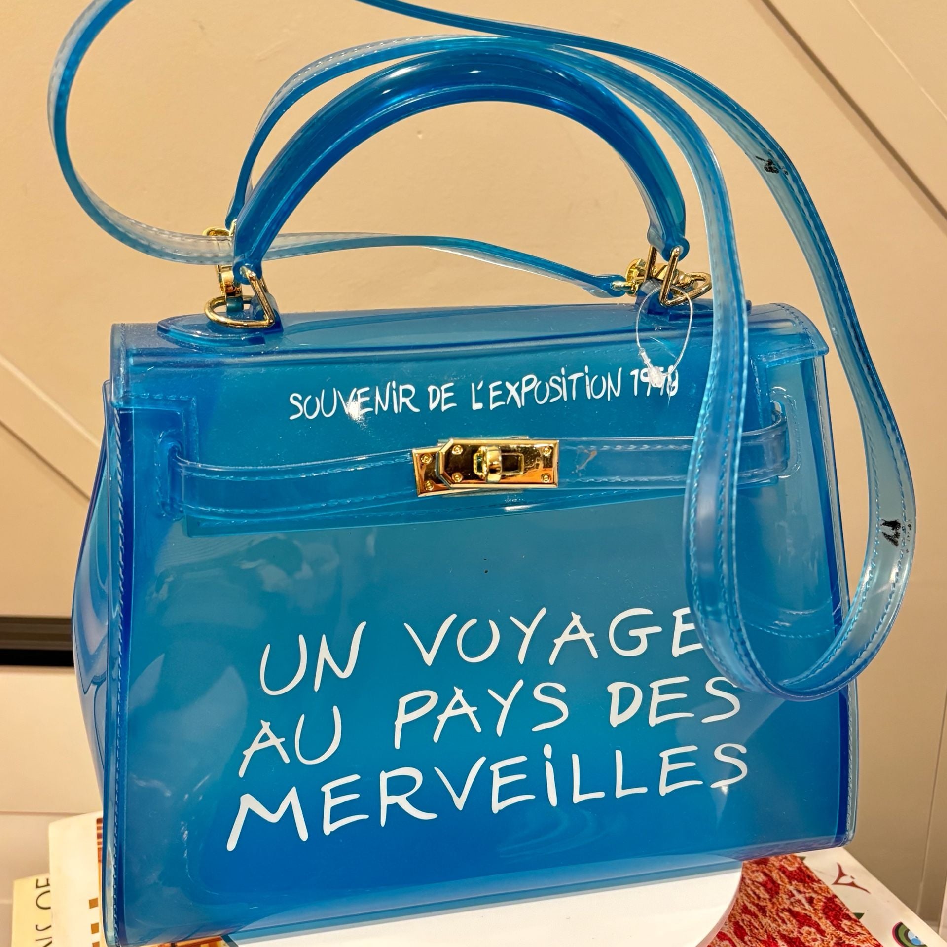 Un Voyage Jelly Transparent Crossbody Bag Blue 4