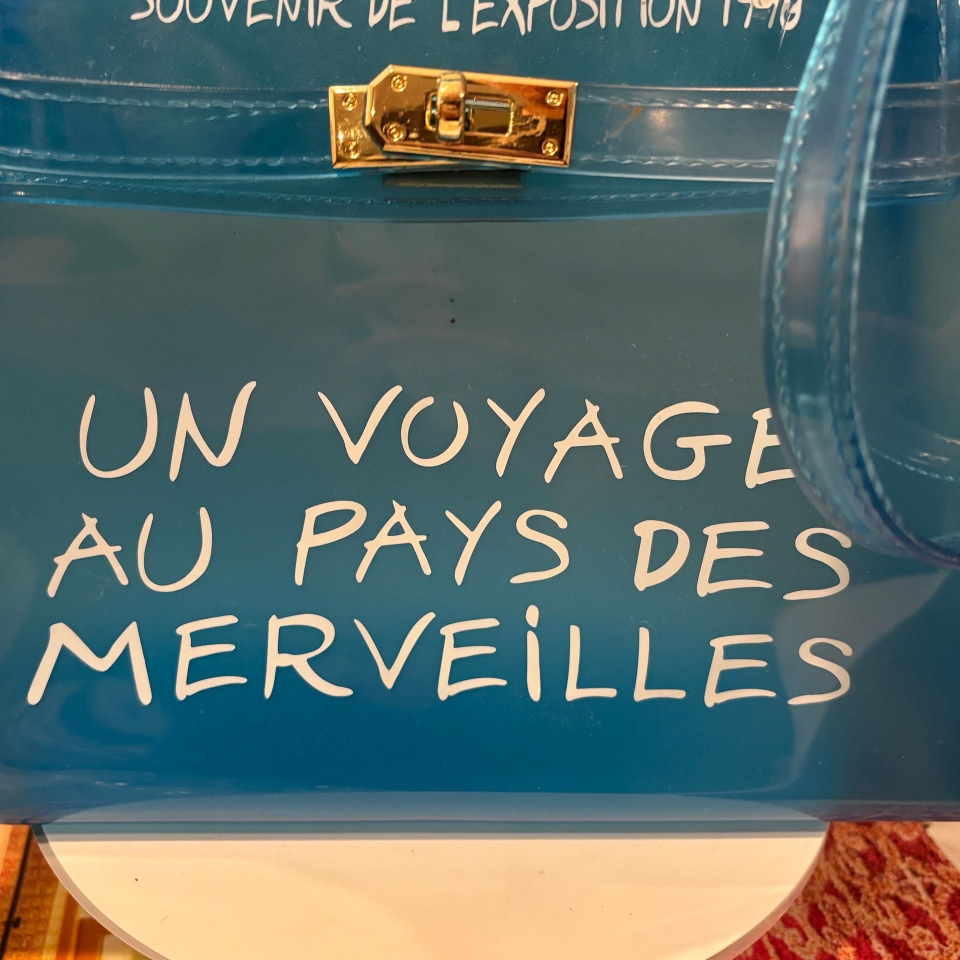 Un Voyage Jelly Transparent Crossbody Bag Blue 5