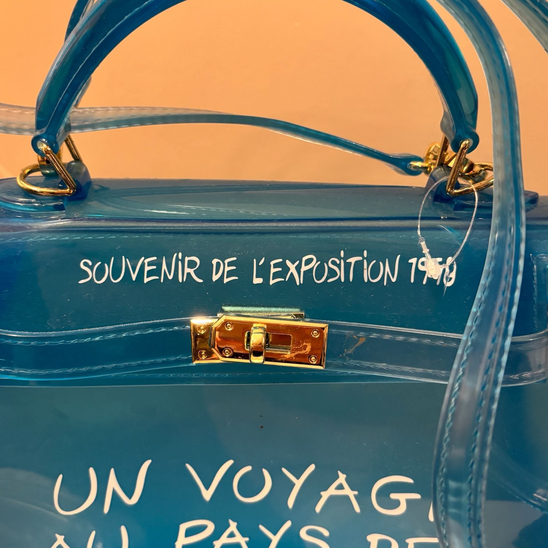 Un Voyage Jelly Transparent Crossbody Bag Blue 6