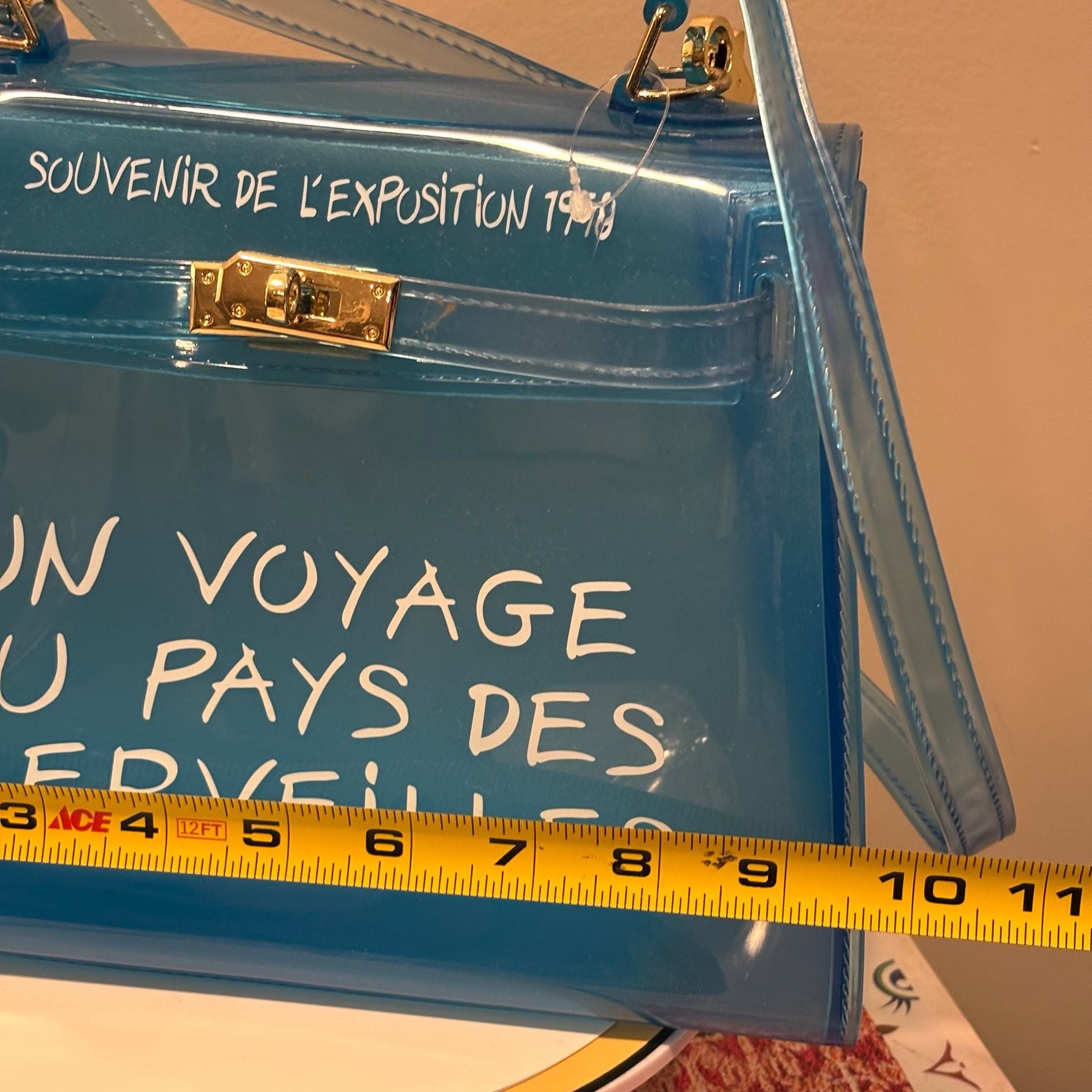 Un Voyage Jelly Transparent Crossbody Bag Blue 8