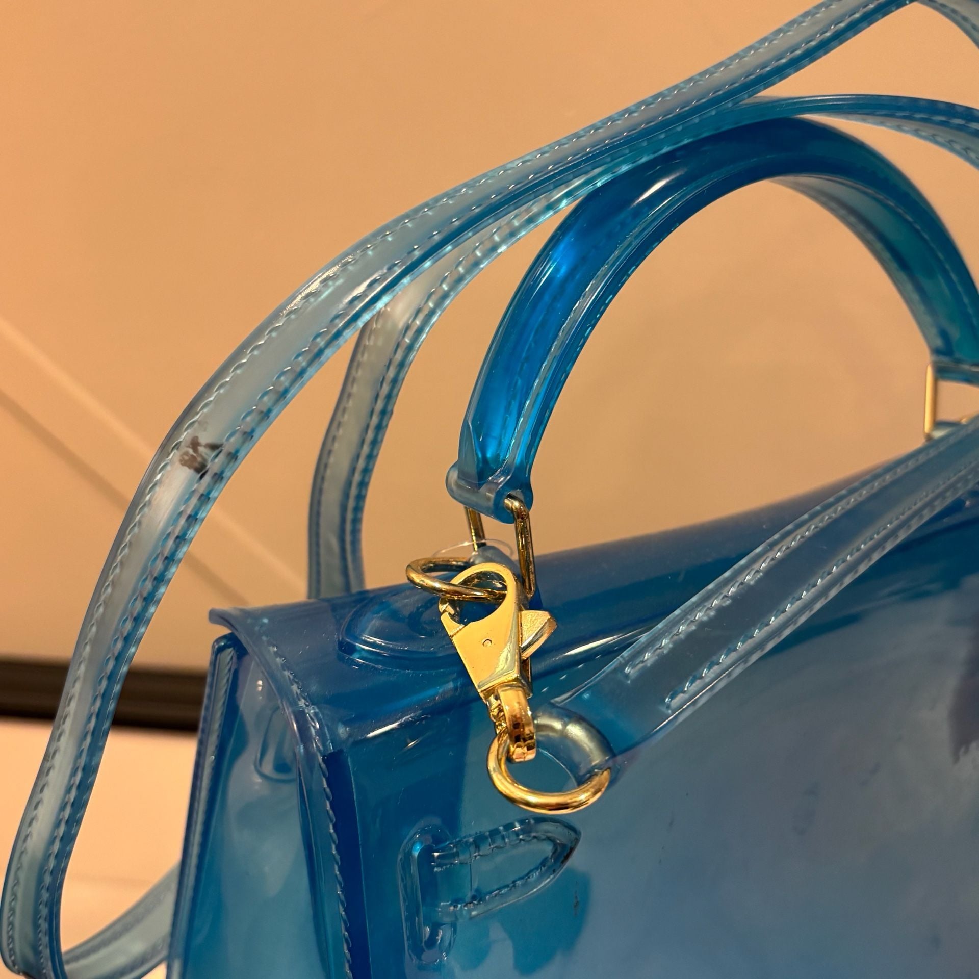 Un Voyage Jelly Transparent Crossbody Bag Blue 10