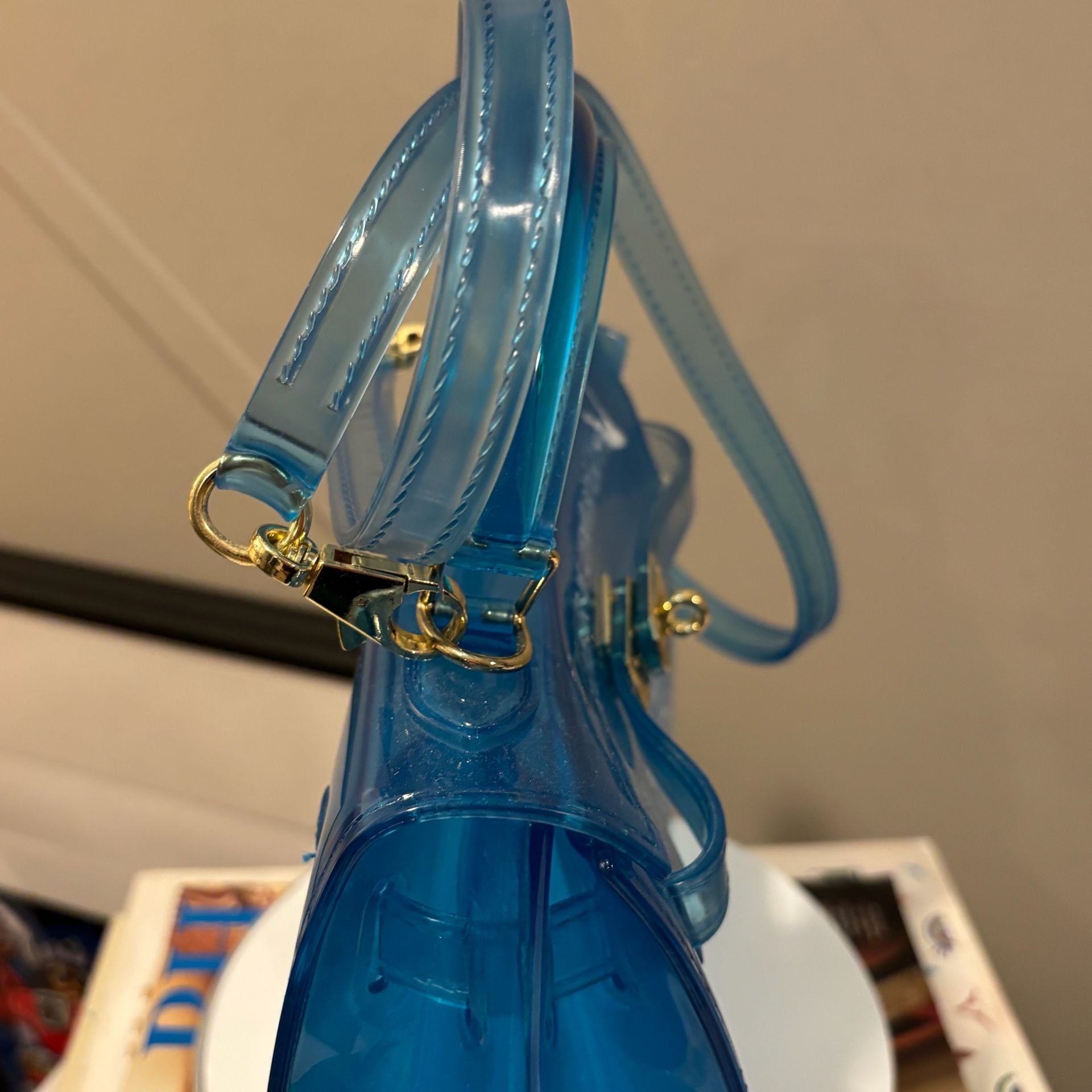 Un Voyage Jelly Transparent Crossbody Bag Blue 12
