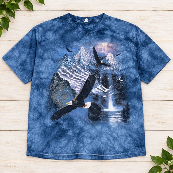 The Mountain Reflections of Freedom Eagle Statue of Liberty American Flag