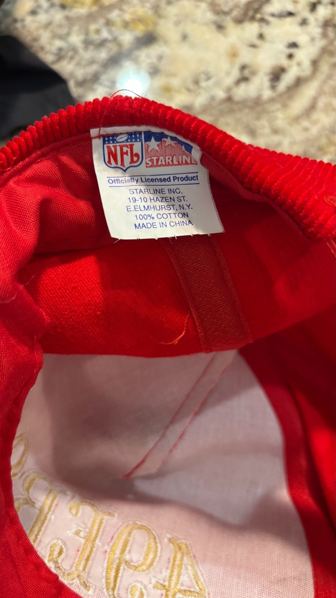Starline San Francisco 49ers Vintage Corduroy Snapback Hat Red 6