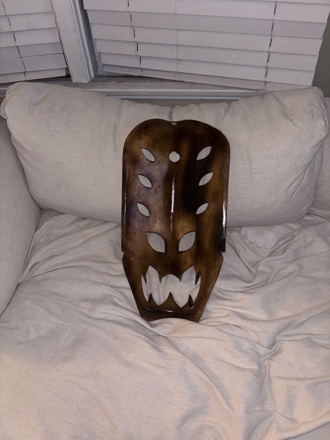 Hand Carved Wood Filipino Bakunawa Tribal Dragon Mask 2